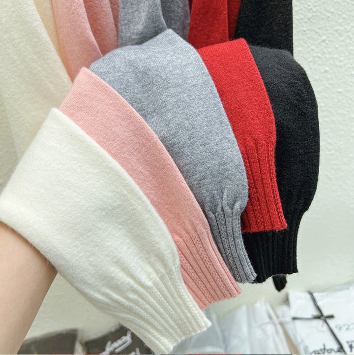【outer】ボーダー柄デザインニットカーデ　M26815
