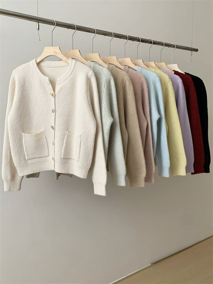 【outer】クルーネックニットカーデ　M25982