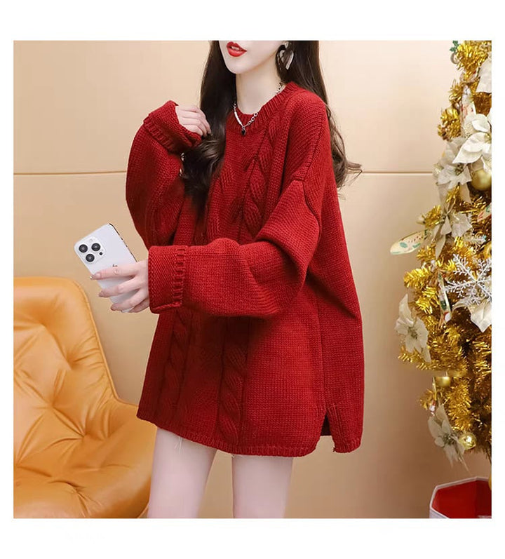 【tops】クルーネックニットセーター　M29162