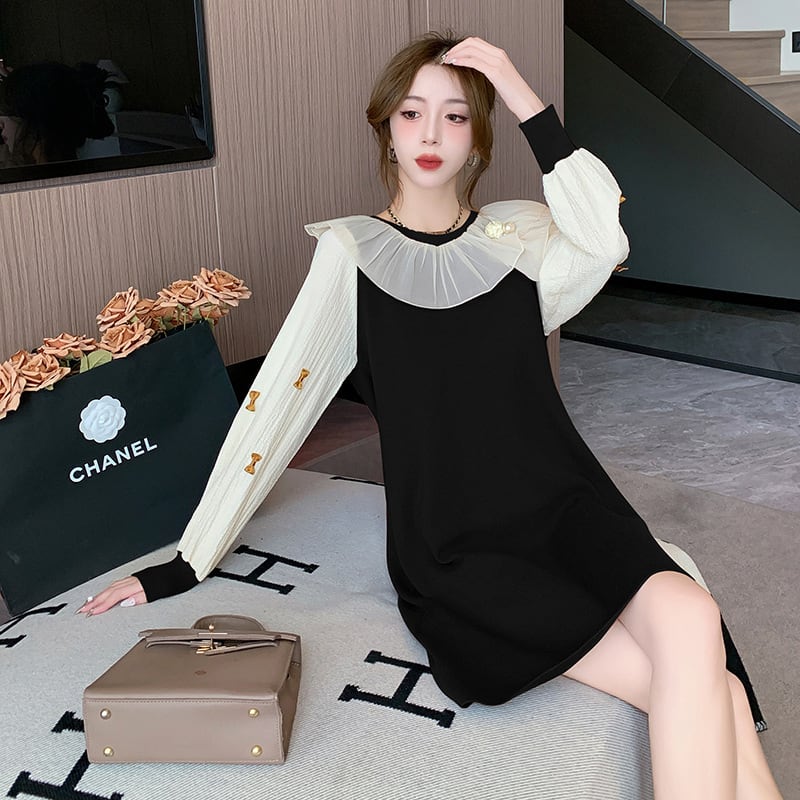 【dress】優しい雰囲気スウィートニットワンピース　M17501