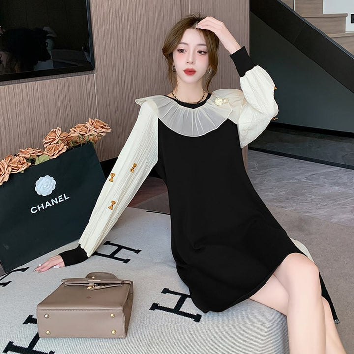 【dress】優しい雰囲気スウィートニットワンピース　M17501