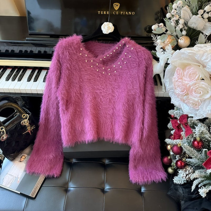 【tops】ビジューニットセーター　M27005