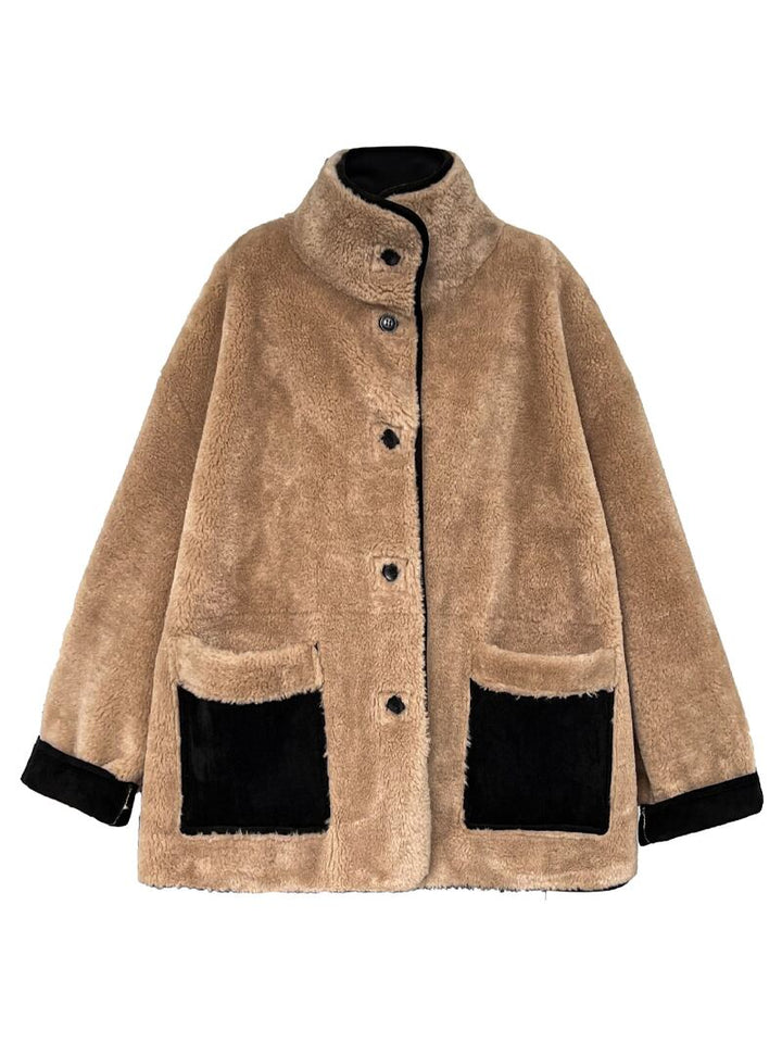 【outer】ハイネックボアコート Q7266