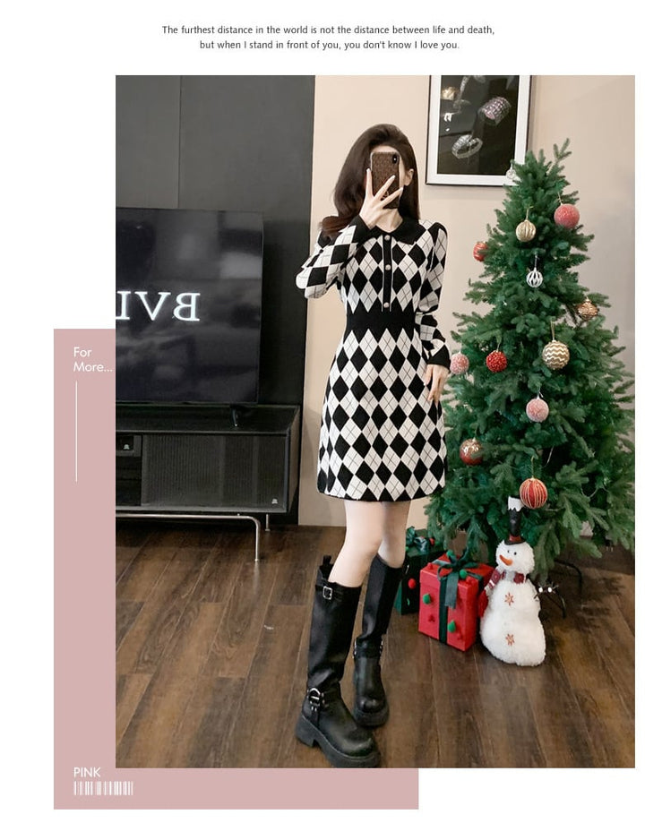 【dress】ニットワンピース　M25464