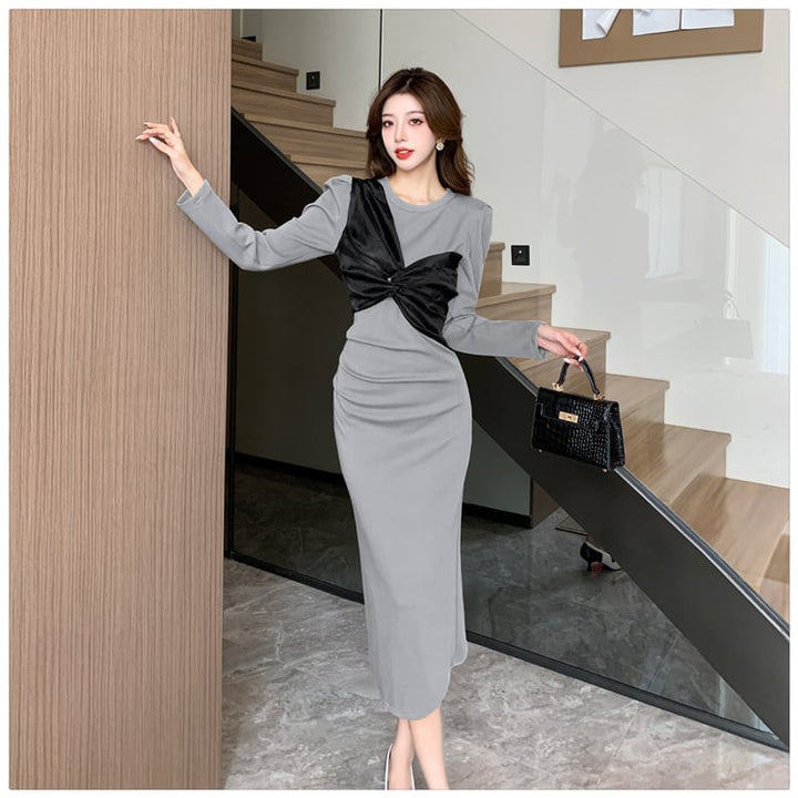【dress】リボン付きデートワンピース　M18186