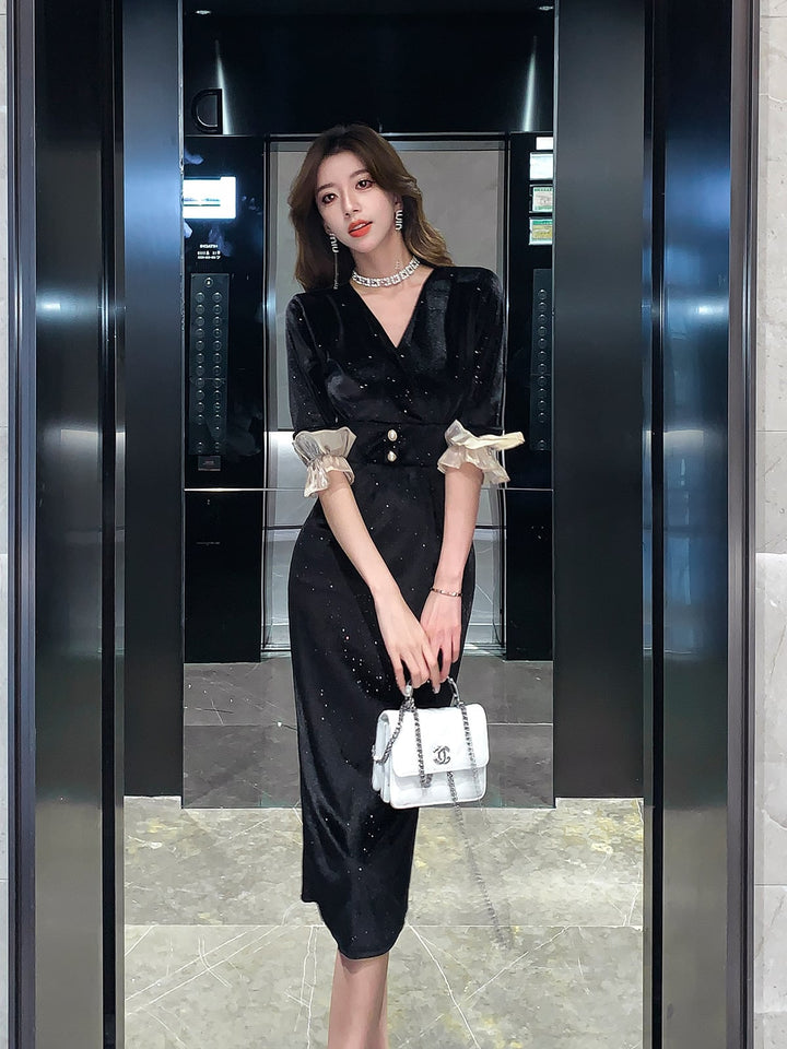【dress】キラキラデートワンピース　M26642