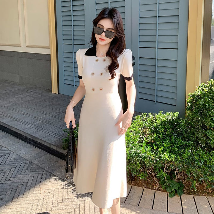【dress】薄手ニットワンピース　M29745