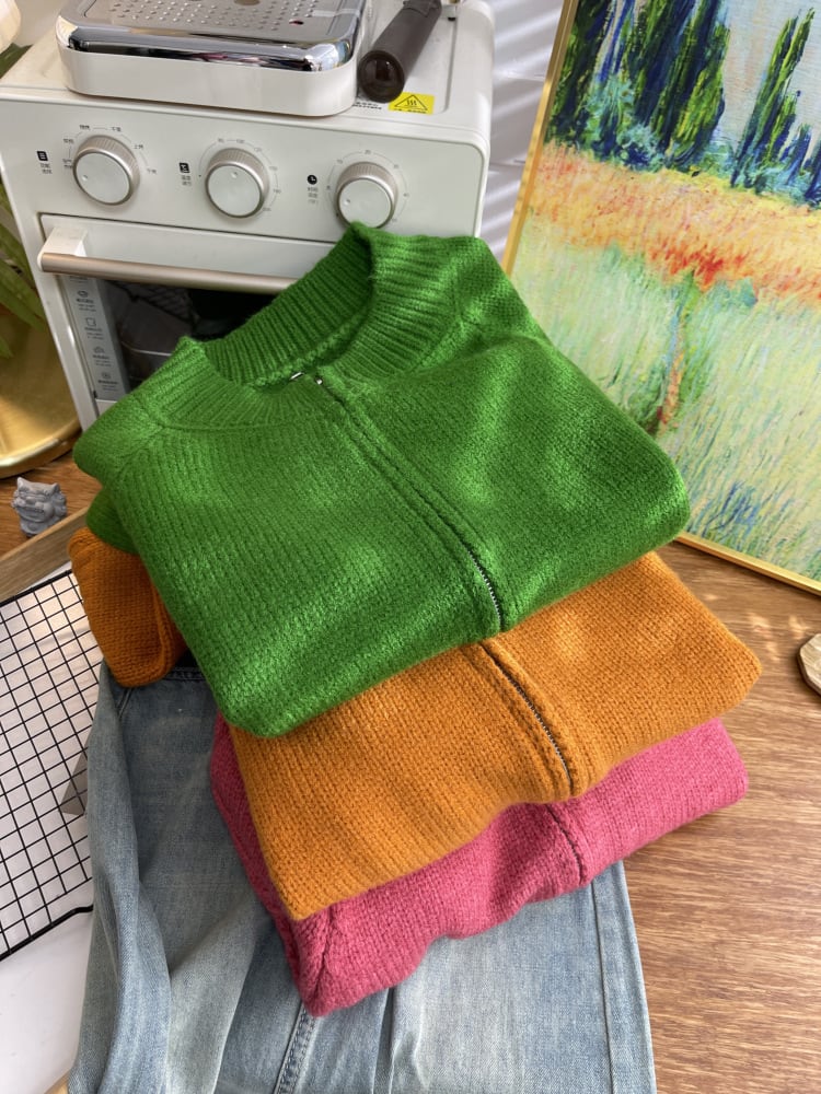 【outer】クルーネックニットカーデ　M26651