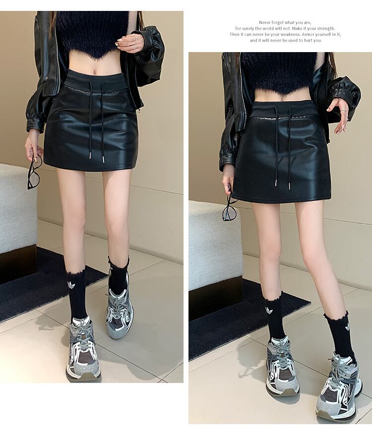 【bottoms】レザースカート　M18087