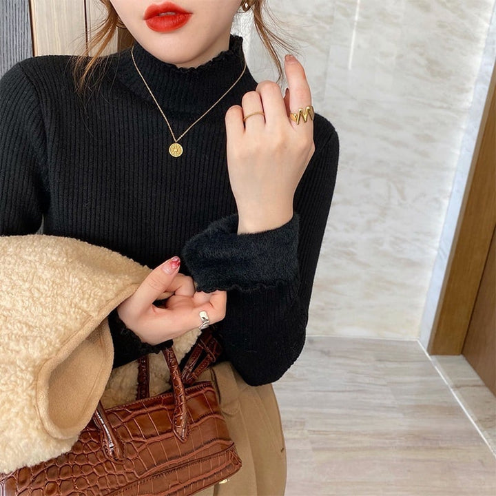 【tops】無地ニットセーター　M24652