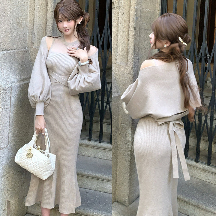 【set】4WAYシアードッキングワンピースセット　N3462