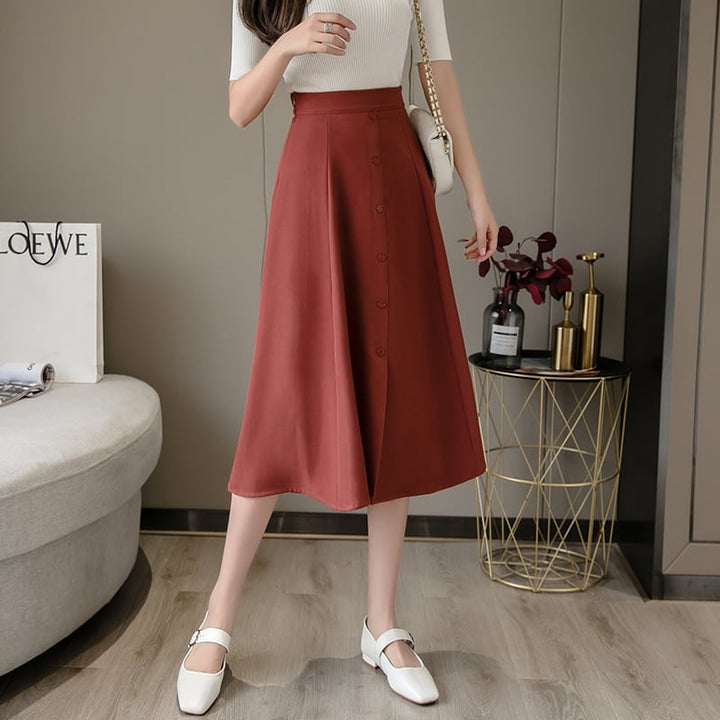 【bottoms】韓国系超人気OL、通勤ハイウエストスカート　M17047