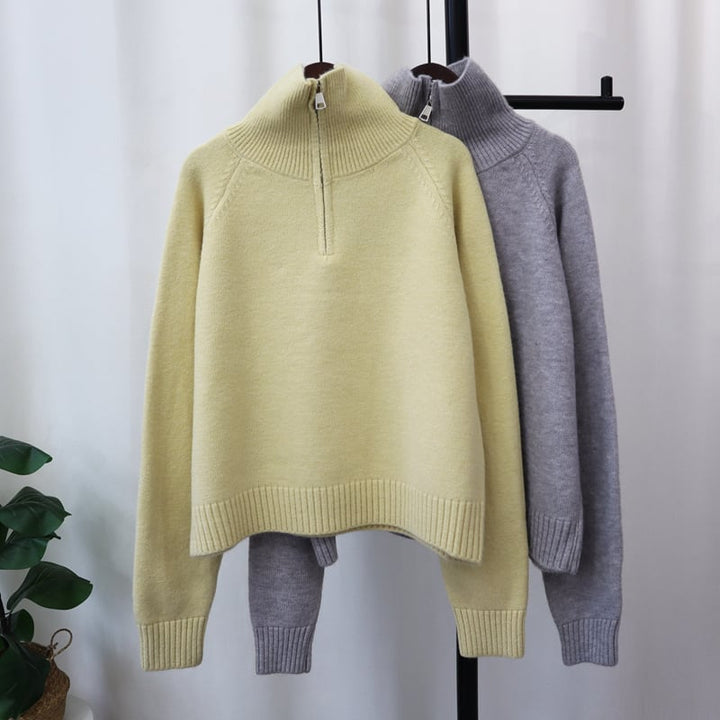 【tops】ファスナーニットセーター　M27745