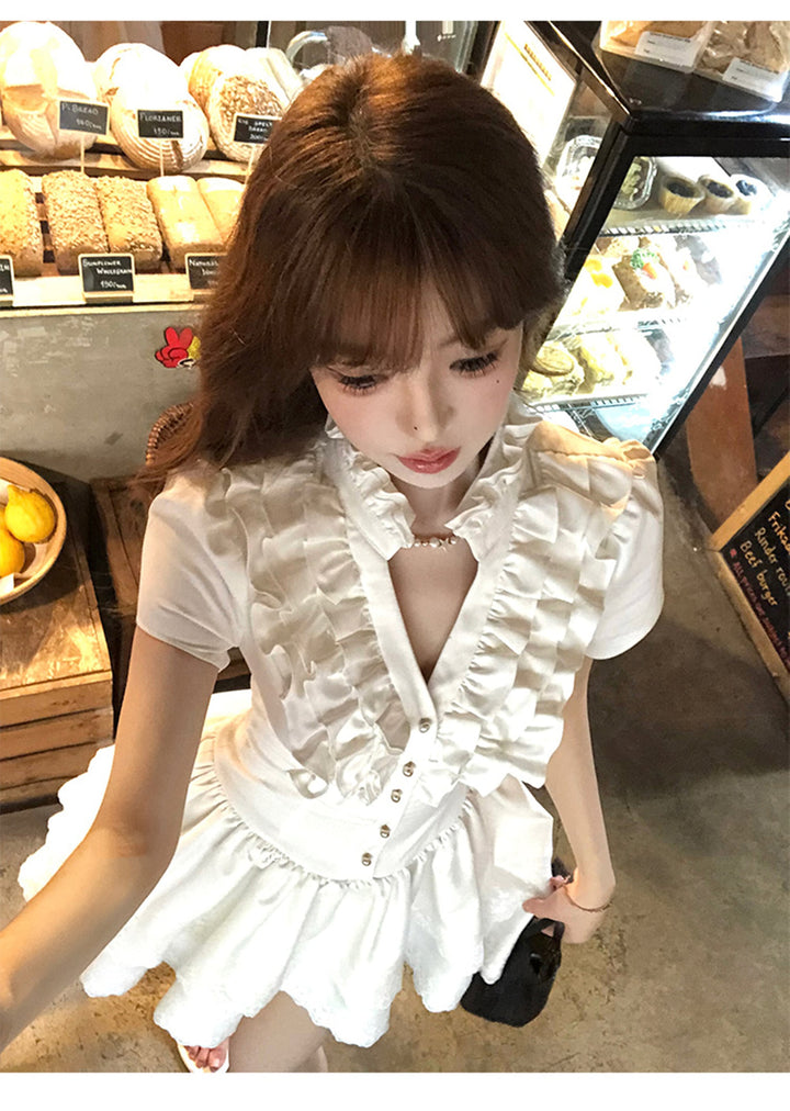 【dress】フリルミニワンピース　M30795