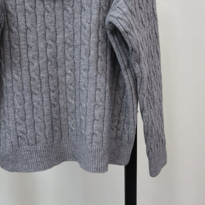 【tops】フード付きニットセーター　M27396
