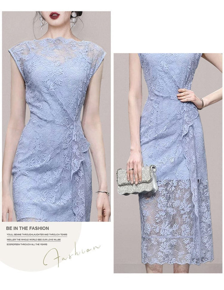 【dress】ノースリーブレースワンピース　M24543