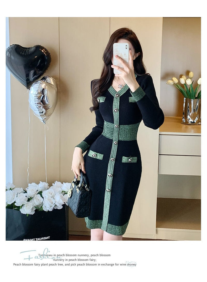 【dress】ニットワンピース　M28392