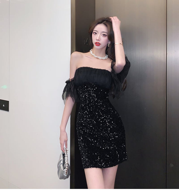 【dress】レディースファッションデートワンピース着瘦せ　M17353