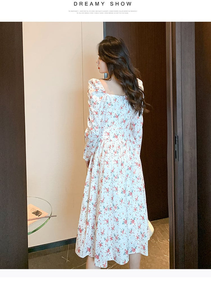 【dress】人気を独占中 スウィート花柄ワンピース着瘦せ　M17258