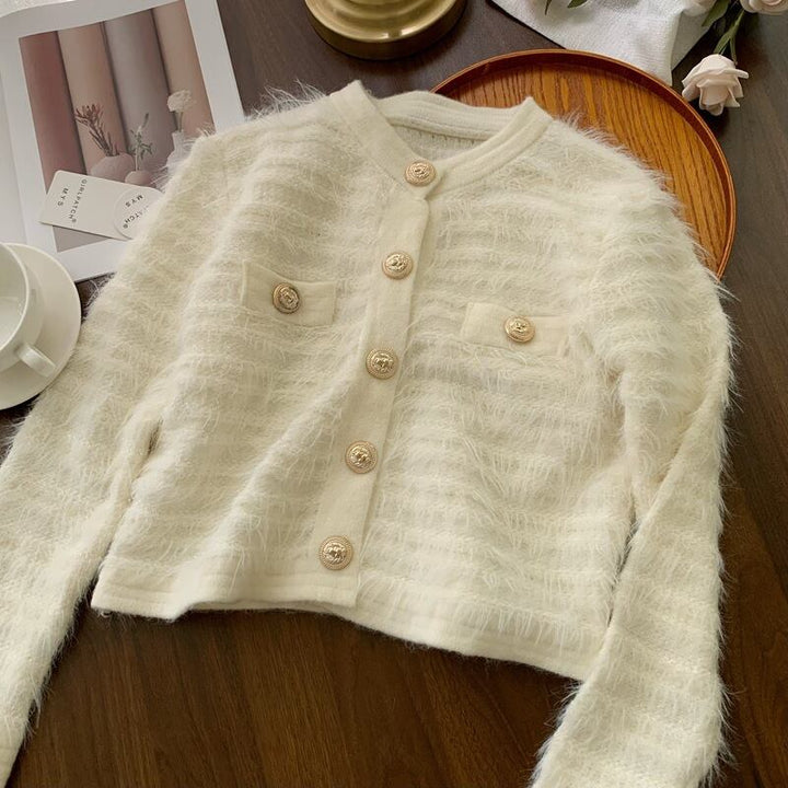 【outer】クルーネックニットカーデ　M27211