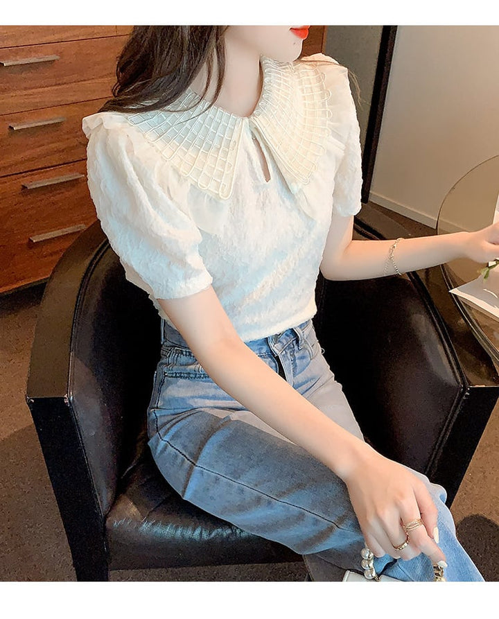 【tops】おしゃれ大人気ドールカラーシャツトップス　M17379