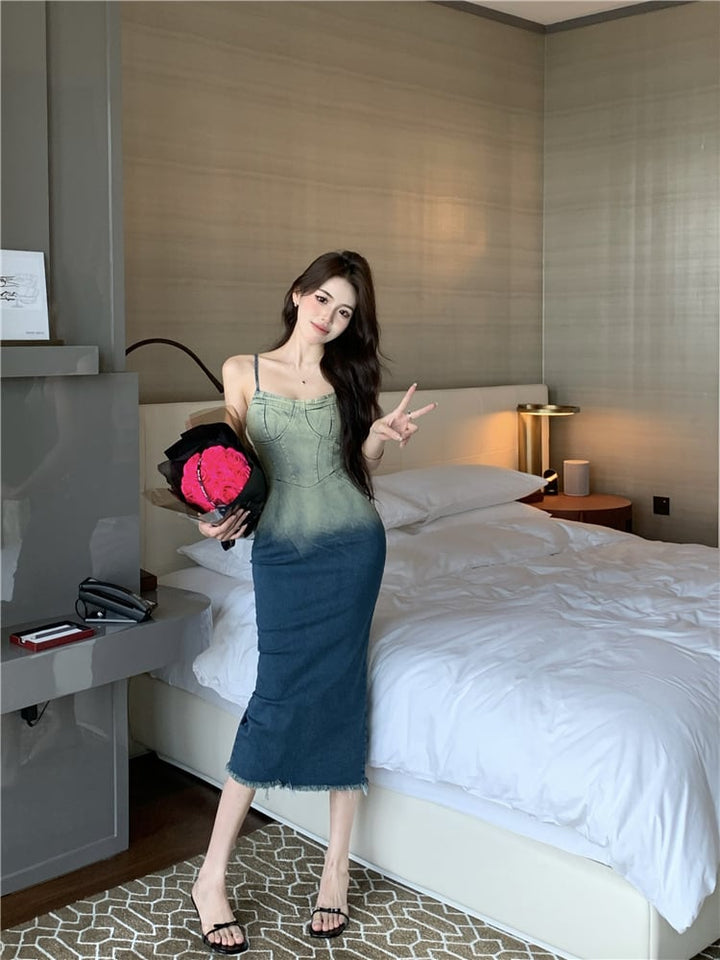 【dress】デニムキャミワンピース　M24852