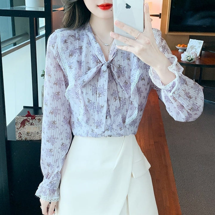 【tops】花柄シャツトップス　M20985