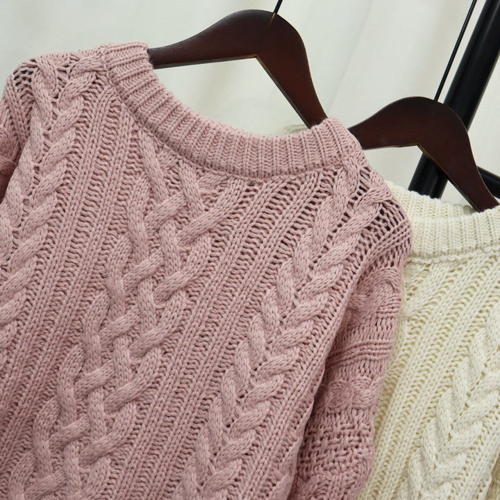 【tops】クルーネックニットセーター　M18787