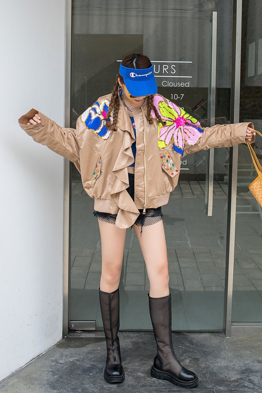 【outer】スパンコールスカジャン　N2016