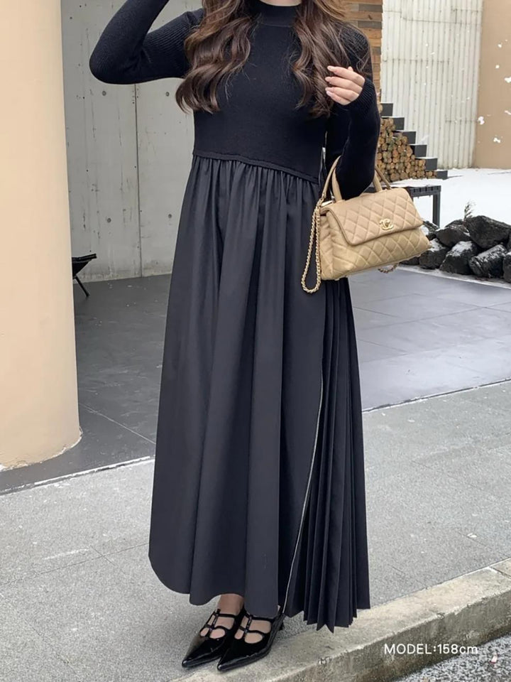 【dress】ニットドッキングワンピース　M28018