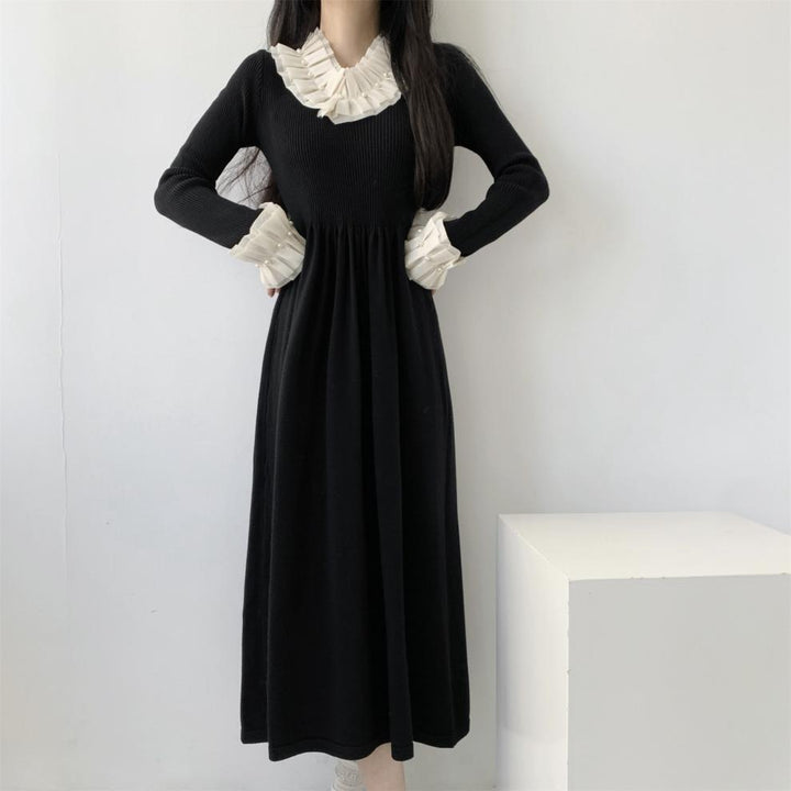 【dress】パール切り替えワンピース　M26278