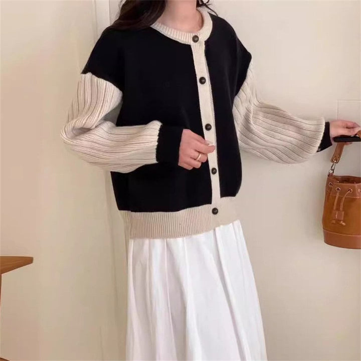 【outer】切り替えニットカーデ　M25979