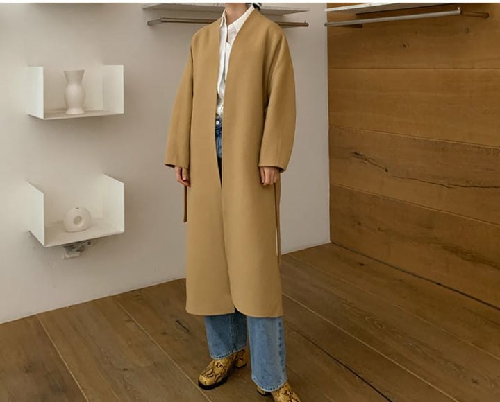 【outter】Vネックカラーコート　M17906