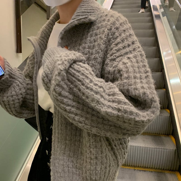 【outer】ファスナーニットカーデ　M26670