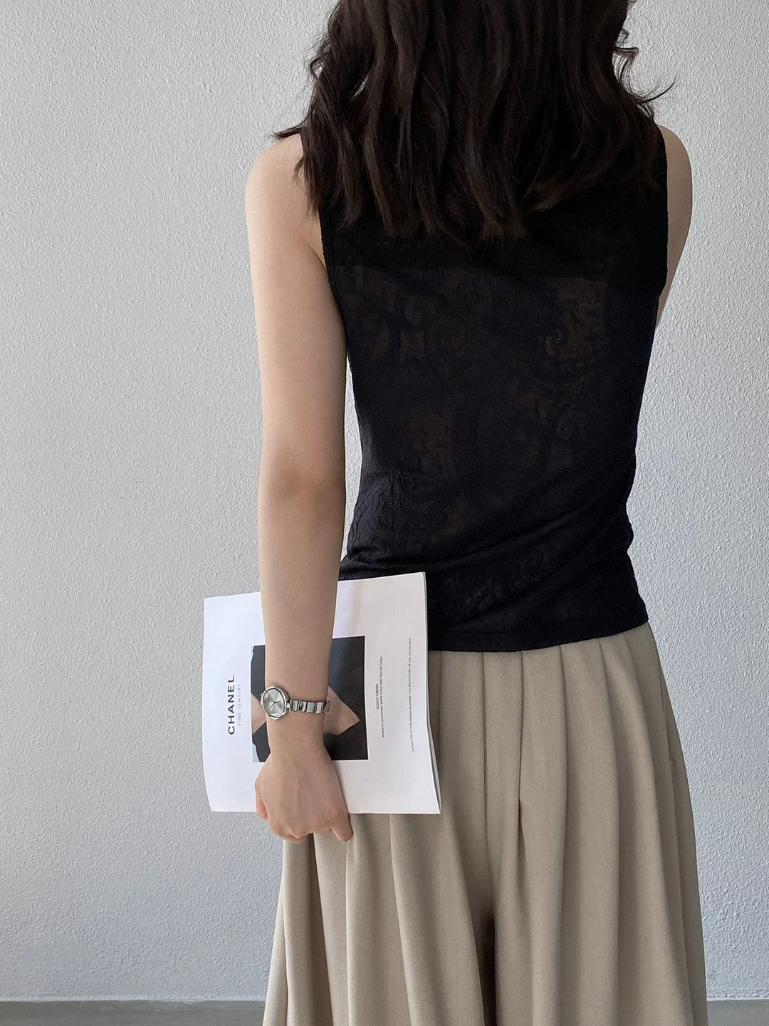 【tops】ノースリーブレーストップス Q8248