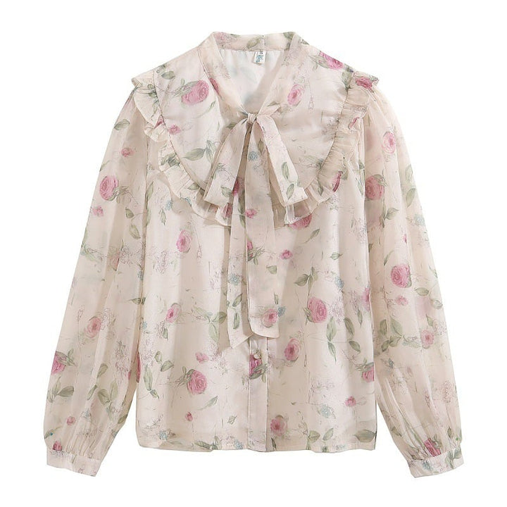 【tops】柔らかくて優しい印象スウィートシャツトップス　M17390