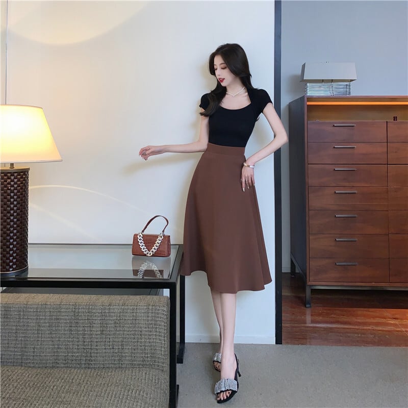 【set】女性力を高める～トップス+スカートセットアップ　M17080