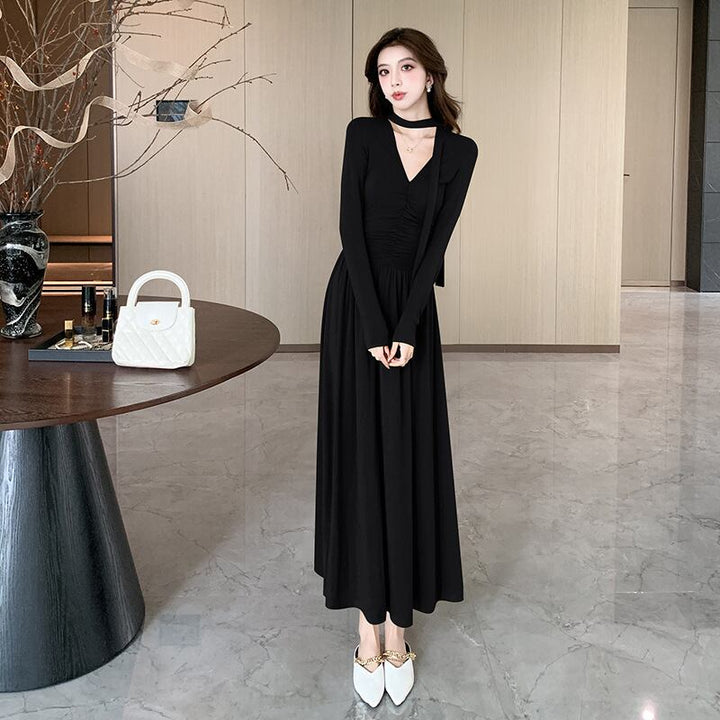 【dress】チョーカー付Vネックワンピース　M28249