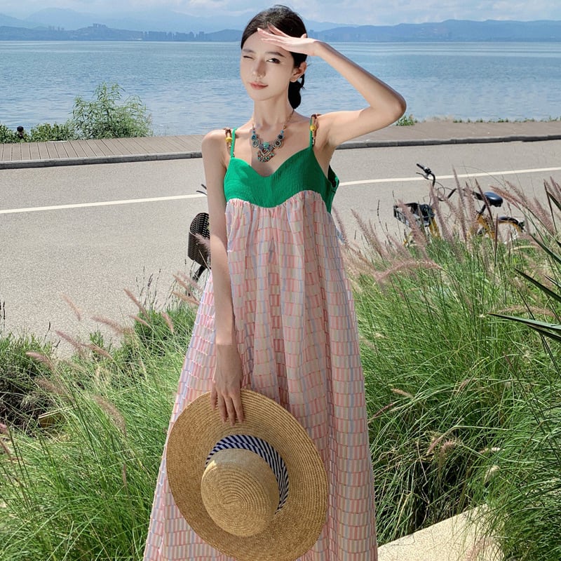 【dress】配色キャミワンピース　M21594