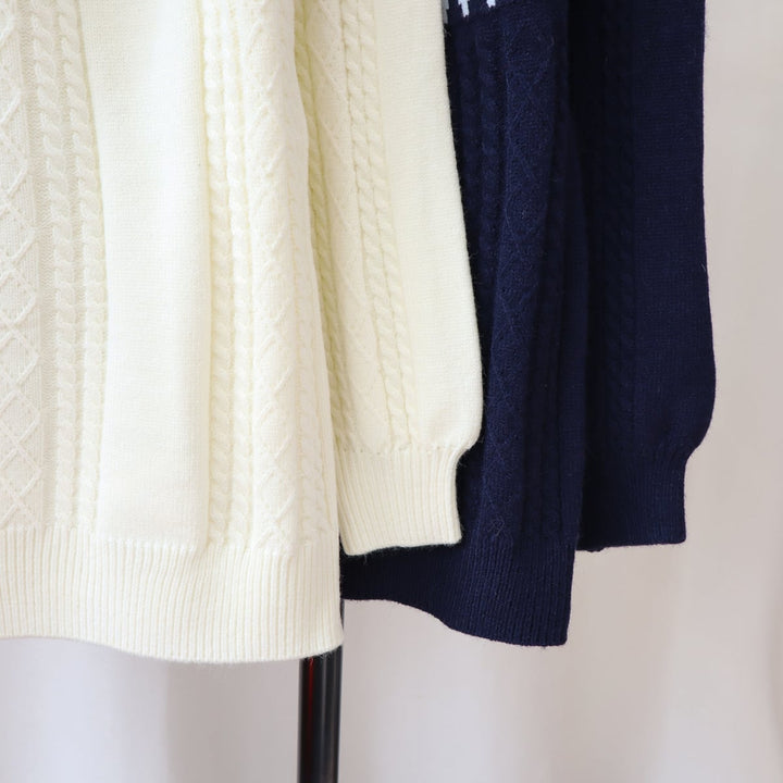 【tops】ジャカードニットセーター　M28757