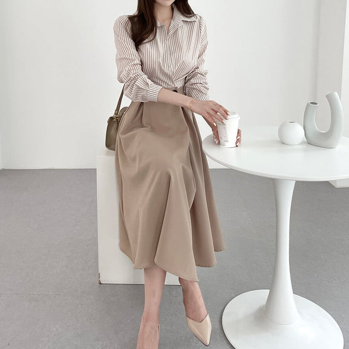 【dress】切り替えシャツワンピース　M29587