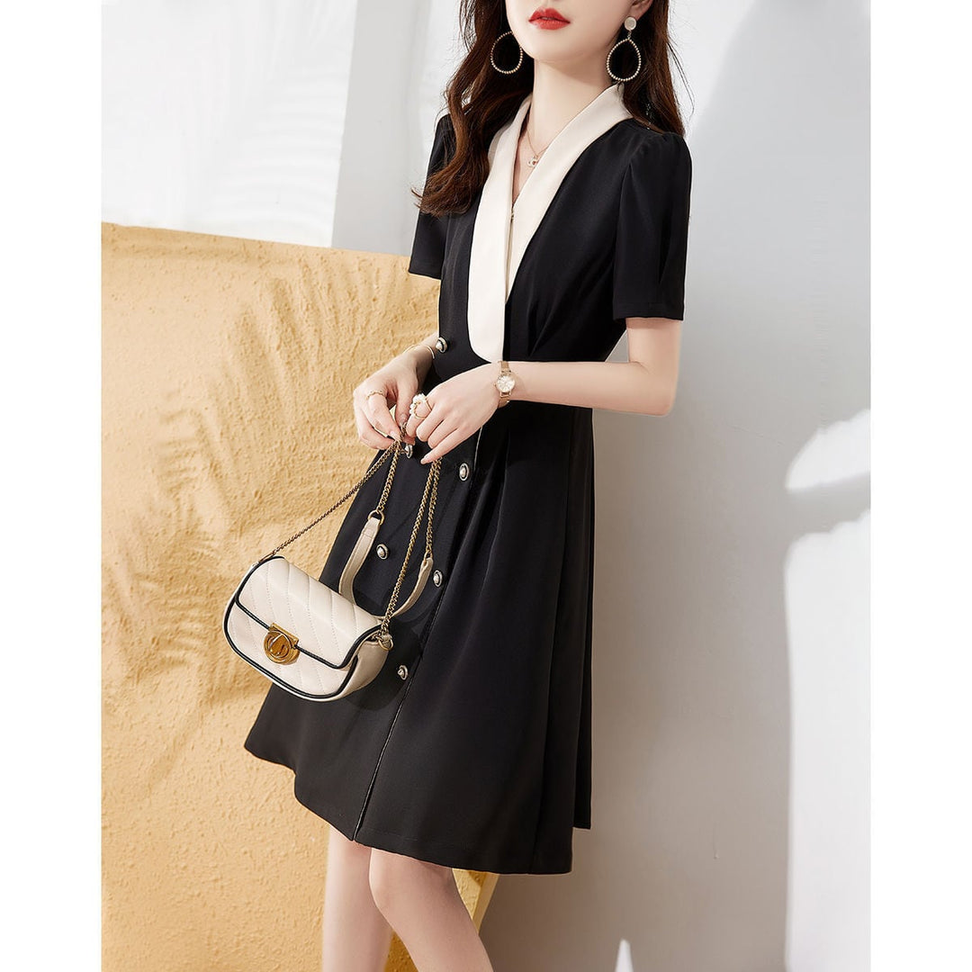 【dress】高級感 chicエレガントデートワンピース着瘦せ　M16831