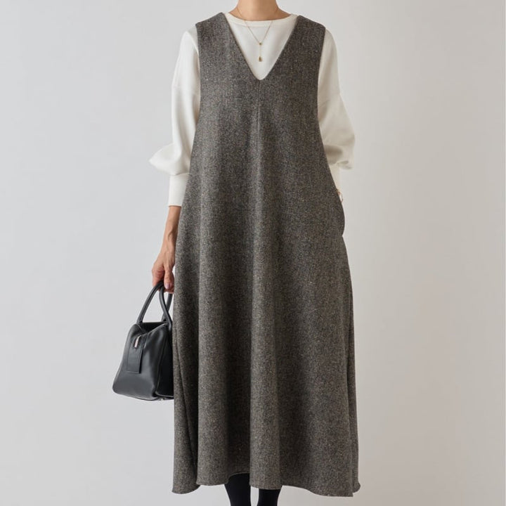 【dress】Vネックベストワンピース　M28039