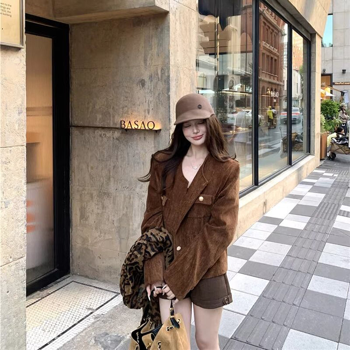 【outer】中綿ベルベットコート Q7934
