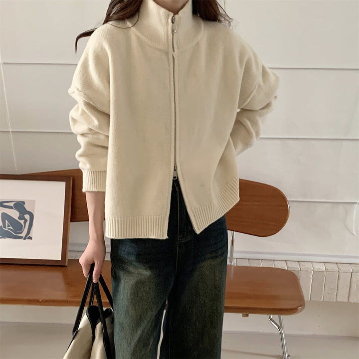 【outer】Wジップニットカーデ　M25985
