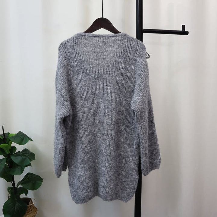 【tops】レース切り替えニットセーター　M26086