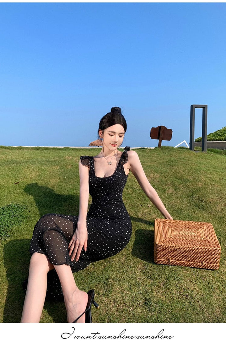 【dress】ドット柄ワンピース　M24708
