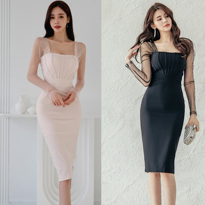 【dress】韓国系エレガントデートワンピースオシャレ　M17610
