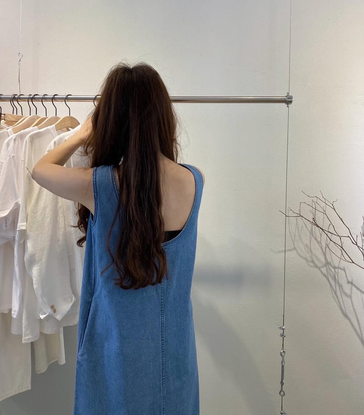 【dress】デニムベストワンピース　M23881