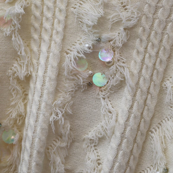 【tops】スパンコールニットセーター　M26343